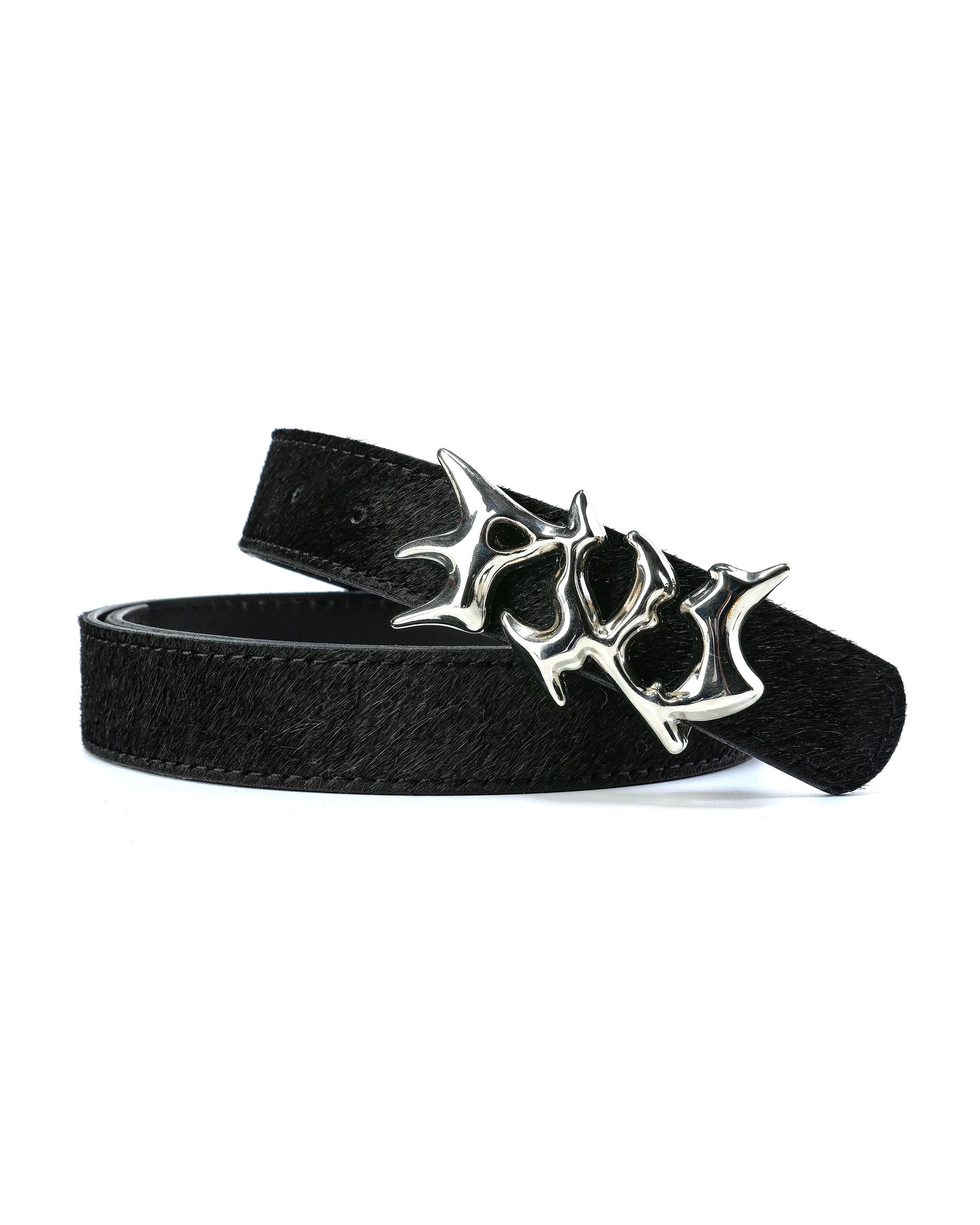 PILI Black Cowhide Leather Belt